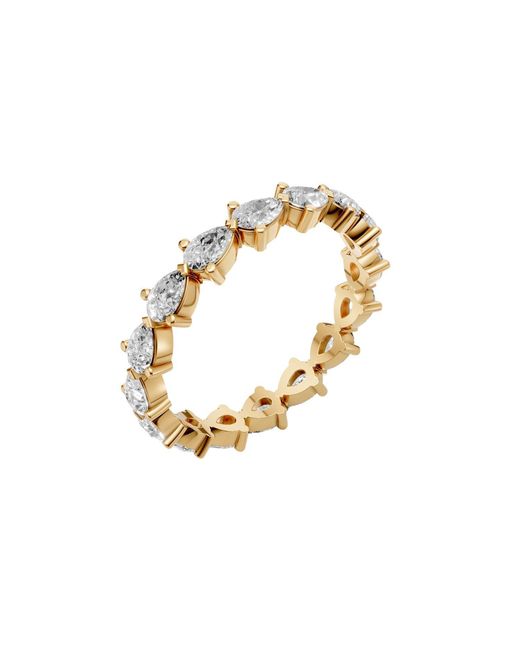 Aya Fine Jewelry Metallic Pear Lab Diamond Eternity Band Ring