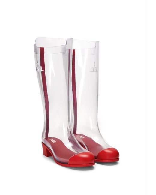 Izsel White Cristallo Rain Boot