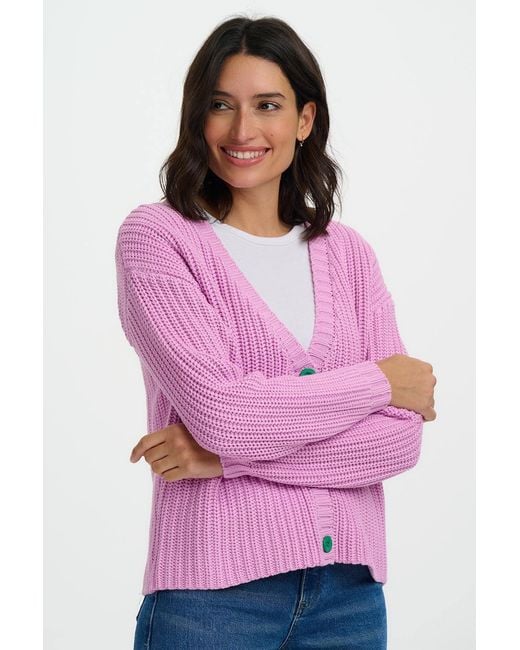 Sugarhill Pink Raya Cardigan, Mauve