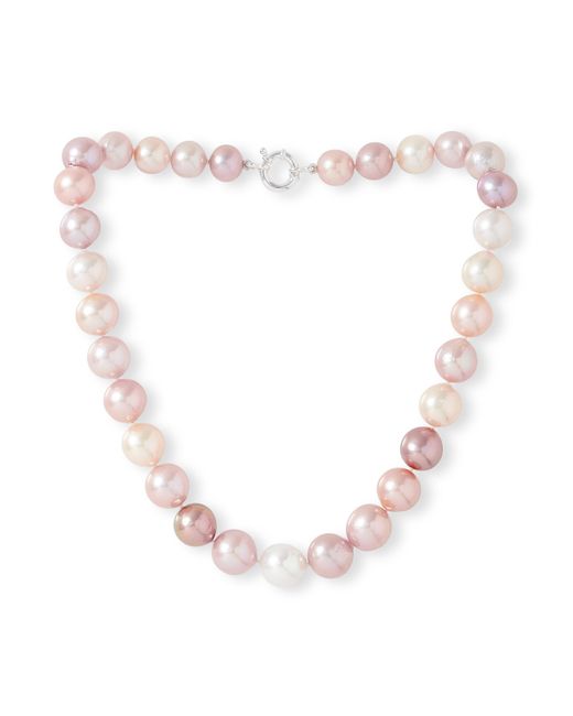 Pearls of the Orient Online Metallic Gratia Pinks & Cultured Freshwater Pearl Necklace With Spring Clasp