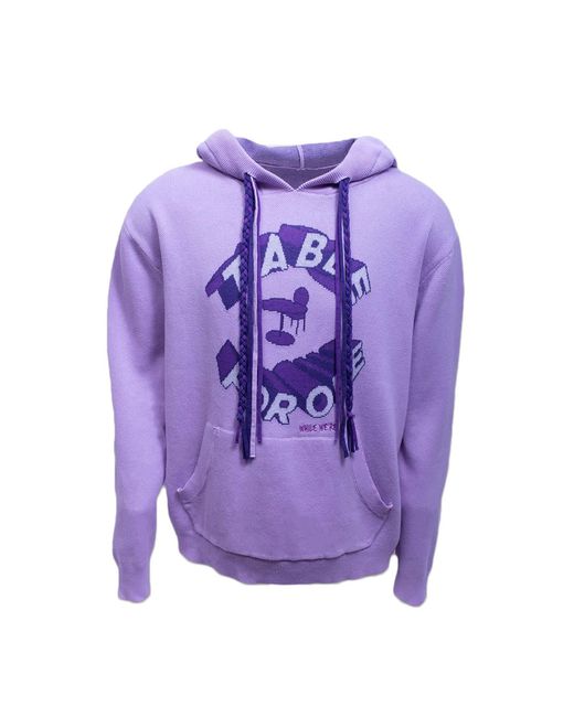 While We're Awake Purple Lilac Knit Hoodie