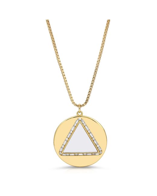 Glamrocks Jewelry Metallic Hey You Necklace, Mirror