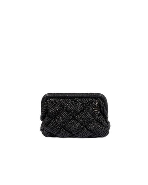 Springmoonatelier Black Puzzle Luxury Metallic Crochet Handbag