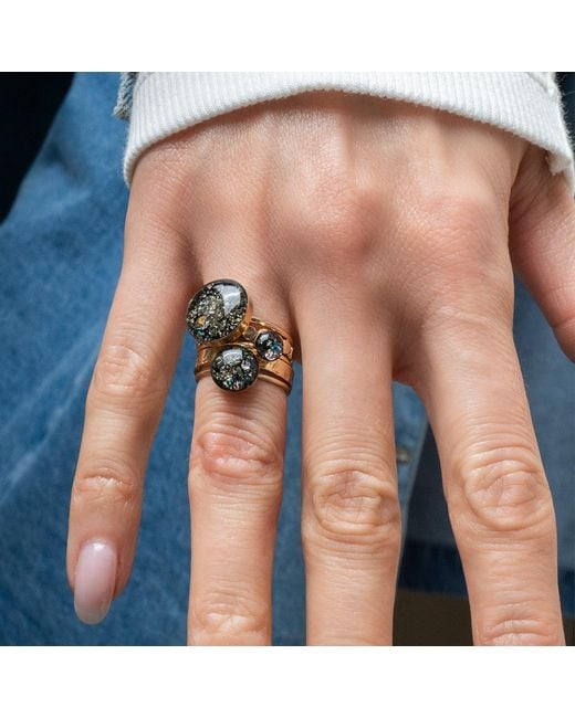Kate Koel Black Statement Galaxy Ring