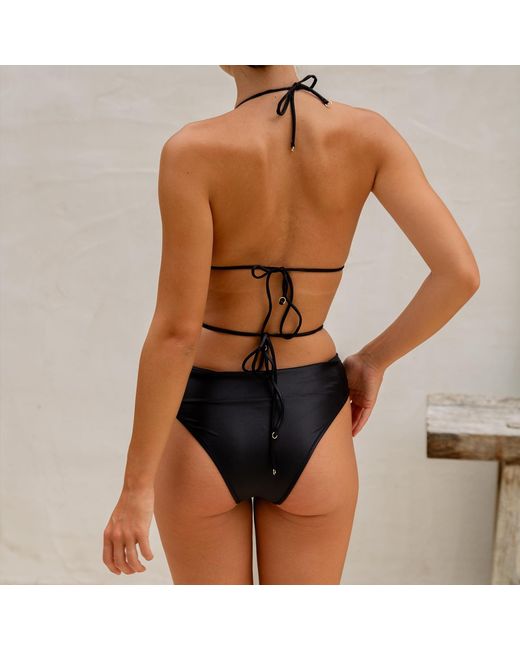 Aulala Paris Black Vintage Glam Golden Chain Bikini