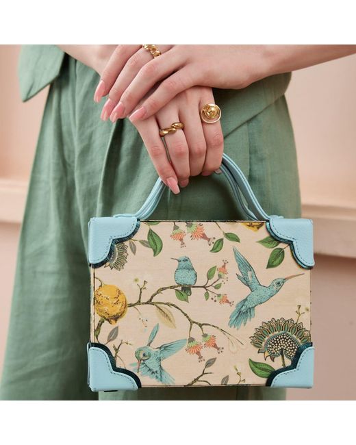 Simitri Blue Hummingbird Briefcase Bag