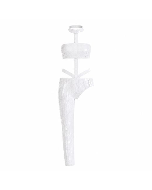 Harmonia Ny White Kinesthetic Catsuit By Dani Watanabe