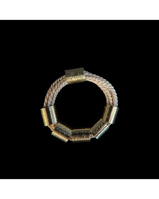 Nart Nature Making Art Metallic The Rings Buriti Natural Fiber Earrings