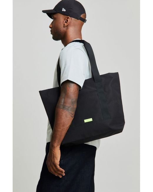 Lefrik Black Strata Tote Bag Lime Vandra