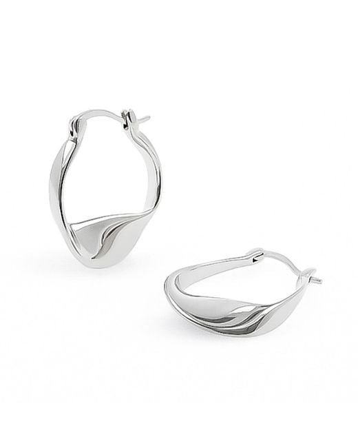 Cote Cache Metallic Ocean Horizon Hoop Earrings
