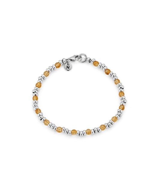 Nellou Jewellery Metallic Gem Citrine Bracelet November Birthstone Sterling