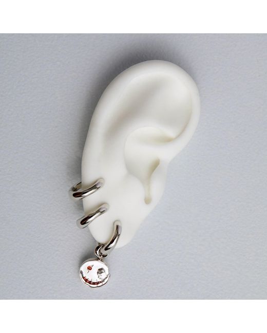 Kasun Metallic Smile Hoop Earrings – June – Moon Stoone
