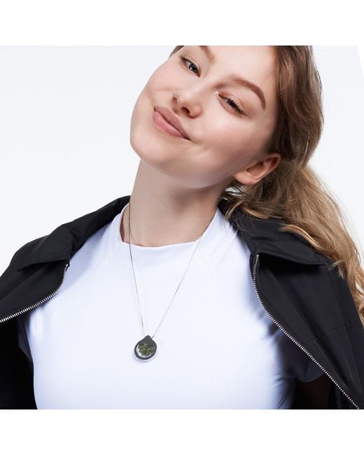 My Little Nature Metallic Necklace With Natural Moss