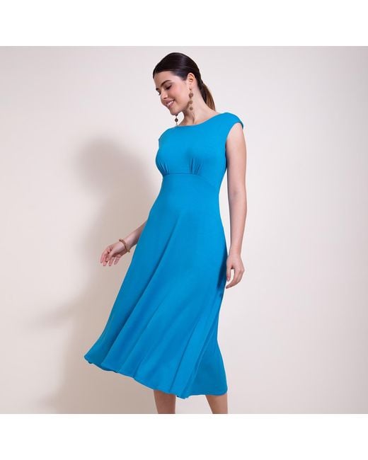 Alie Street London Blue Luna Midi Dress With Pockets