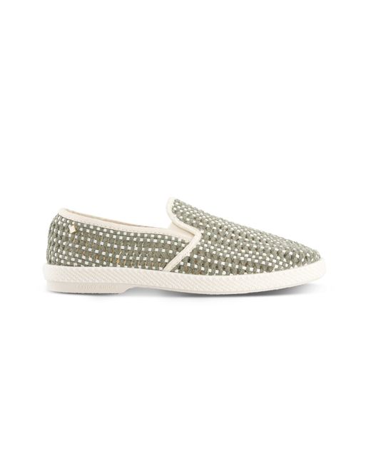 Rivieras White Woven Slip-On Loafer