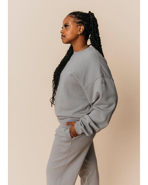 Ocio Leisurewear Gray Neutrals Cropped Pant