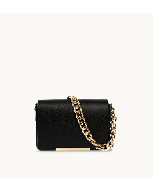 Apatchy London Black The Newbury Leather Crossbody Bag