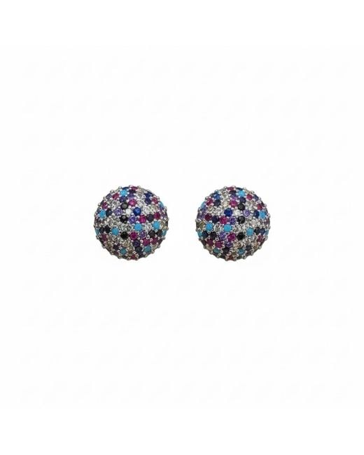 Silver & Elegant Co. White The Orbit Reversible Studs