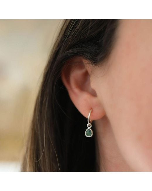 Auree Jewellery Green Hampton Emerald & Interchangeable Gemstone Earrings