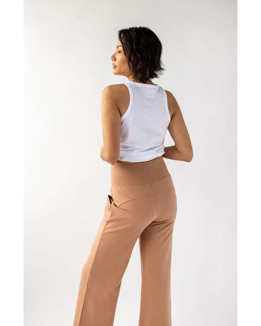 LOVETRUST Brown Neutrals Drew Wide Leg Pant