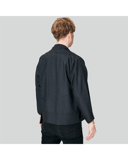 MOE Black Checkered Wool Vest Jacket