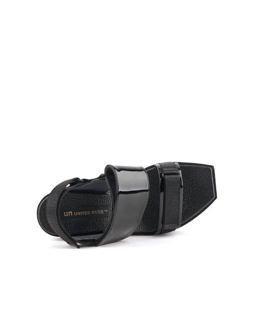 United Nude Black Delta Run Wedge