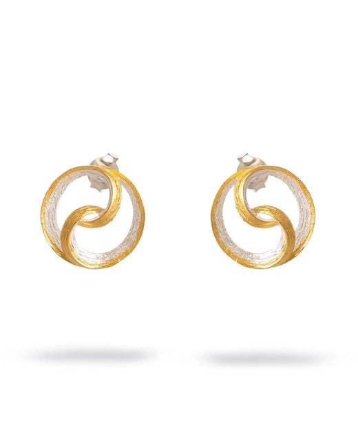 Ebru Jewelry Metallic Eternal Balance Mixed Metal Earrings