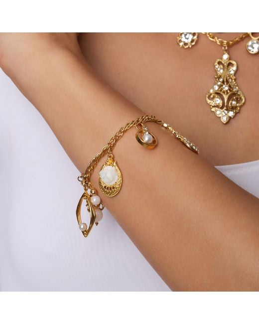 Caramel Vintage Jewellery Metallic Vintage Plated Lilibeth Bracelet