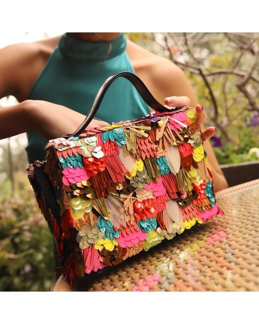 Simitri Red Pinata Briefcase Bag