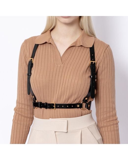Haute Cuir Blue Leather Body Harness