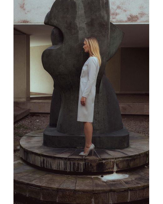 InAvati Gray Light Dustcoat Type Dress