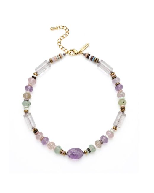 Jaredjamin Metallic Iris Amethyst & Multi-Gemstone Necklace