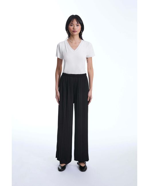 James Lakeland Black Pleated Trousers