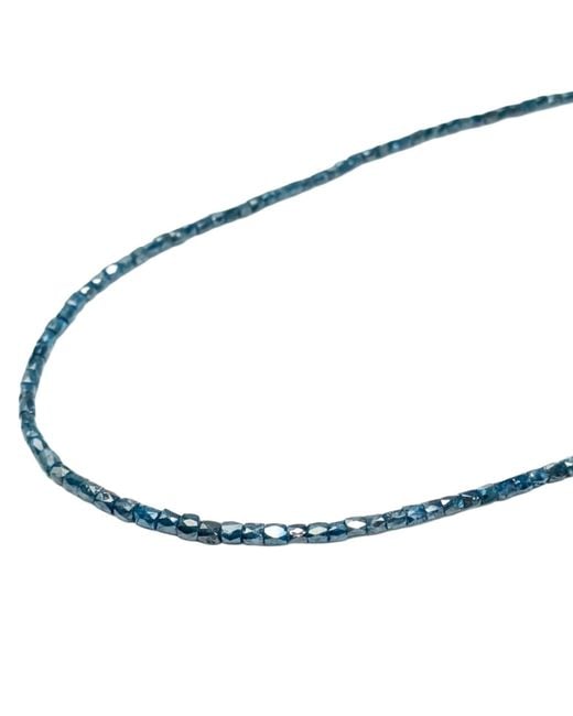 Rahul's Jewels Metallic 16"-18" Adjustable Length Genuine Diamond Tube Necklace