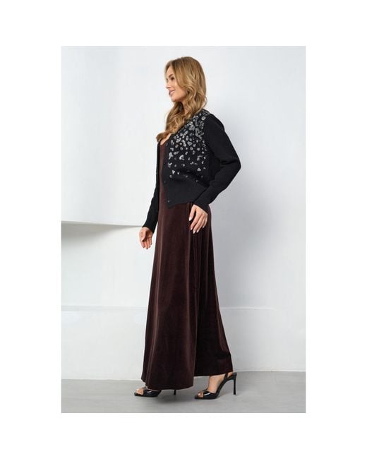 Saachi Black Deco Drip Sparkle Cardigan