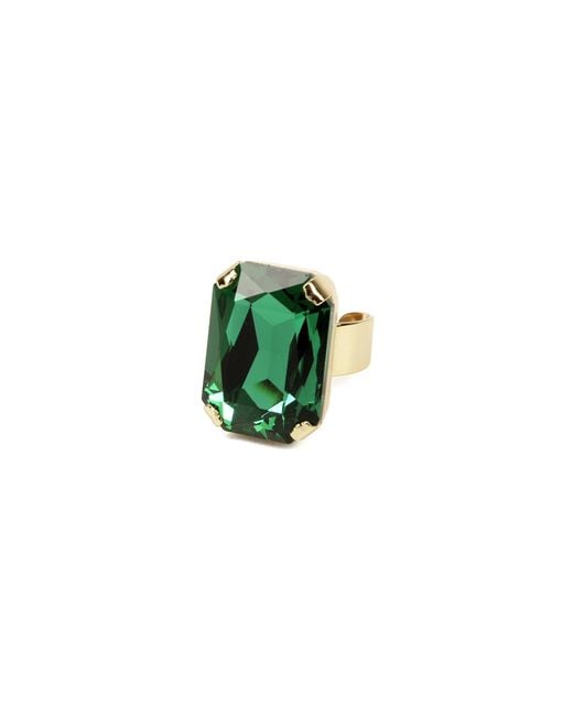 Addicted Green Celeste Ring With Emerald Crystal