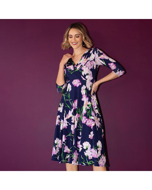 Alie Street London Blue Annie Dress Midnight Blossom