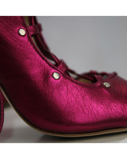 Stessa by Sarah Purple The Avalyn Lace Up Sandal