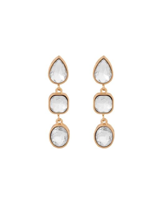Saachi Metallic Crystal Cascade Earrings
