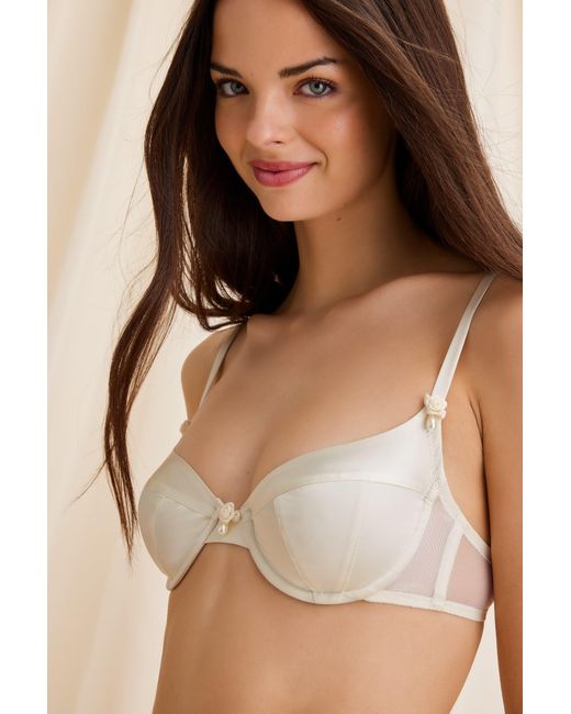 Scarlett Gasque White Neutrals Plunge Tallulah Bra