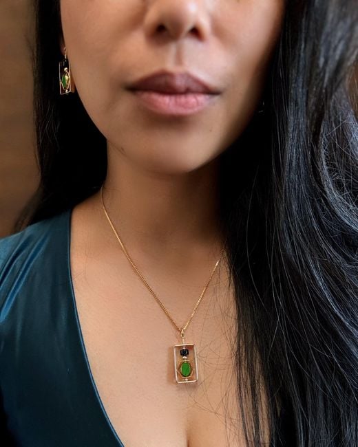 Aracheli Studio Metallic Art X Onyx Necklace