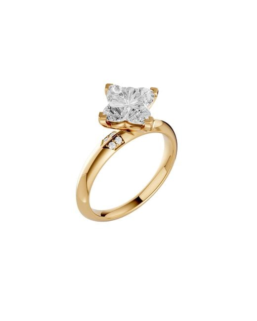 Aya Fine Jewelry Metallic 2.15 Cwt Lily Cut Lab Diamond Solitaire Ring
