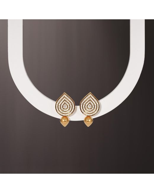 Meulien Metallic Dancing Waterdrop Earrings