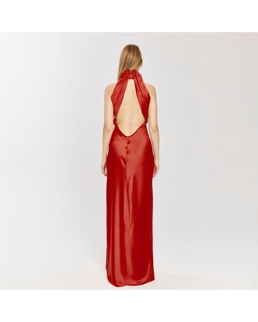 Herfetch Red Maxi Vd Dress