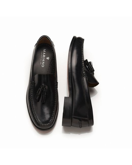 Mariano Shoes Black Lagos Loafers for men