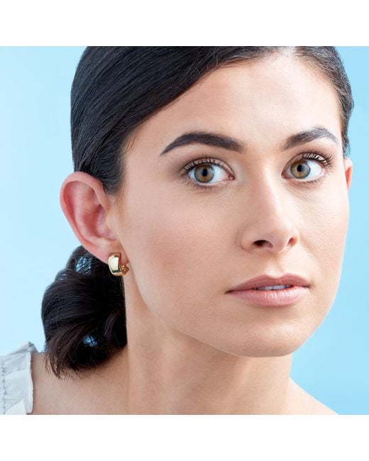 Emma Holland Jewellery Metallic Curve Clip On Earrings
