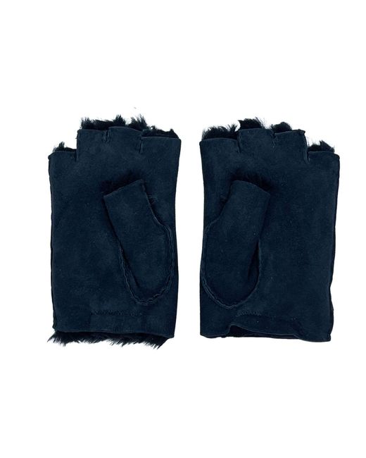 Owen Barry Blue Fingerless Gloves