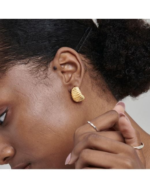 Shabella Nyc Metallic Bold French Earrings
