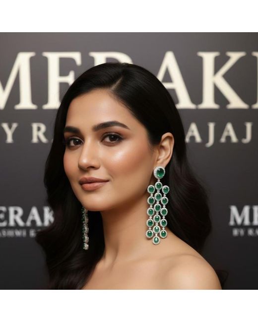 Meraki by Rashmi Bajaj Green Julitte Earrings