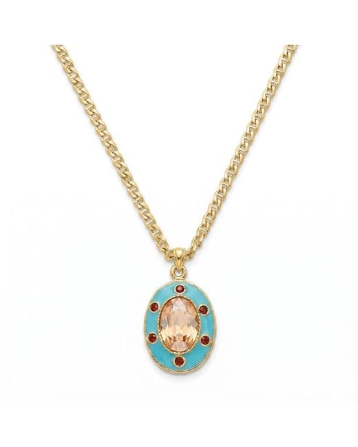 By Virgo Metallic Gemma Blu Necklace